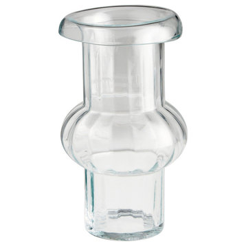 Cyan Small Hurley Vase 09987, Clear