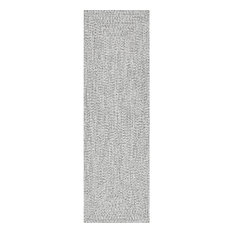 Braided Lefebvre Indoor/Outdoor Area Rug, Salt and Pepper, 2'6"x6' Runner