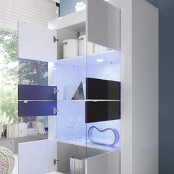 Modern 4-Door Glass Vitrine Basic by LC Mobili - $715.00 - China Cabinets And Hutches