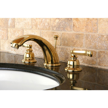 Kingston Brass KB896.FL Royale 1.2 GPM Widespread Bathroom Faucet - Matte Black