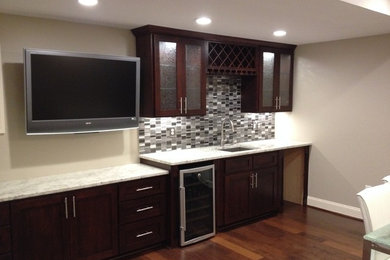 Transitional home bar photo in Other
