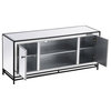 Elegant Decor James Mirrored TV Stand for TVs up to 55" in Black
