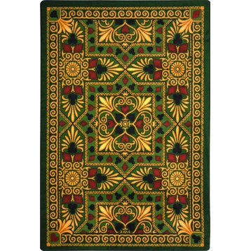 Games People Play, Gaming And Sports Area Rug, Jackpot, 10'9"X13'2", Emerald