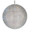 Da Vinci 72-Light Pendant in Stainless Steel With Clear Crystals From Swarovski