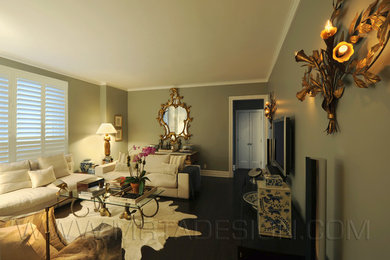 Elegant living room photo in New York