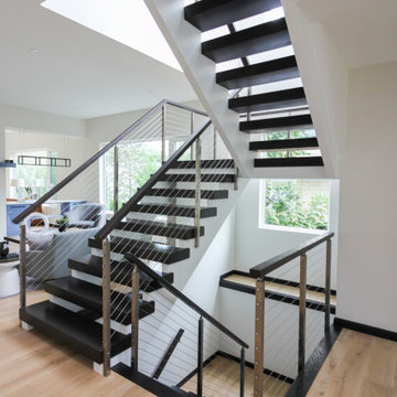 Project #70 | Open-Riser Staircase with Cable Railing