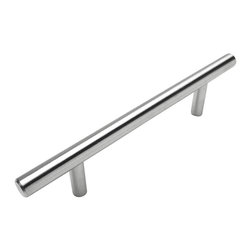 Cosmas - Cosmas 404-96SS Stainless Steel Slim Line Euro Style Cabinet Pull, Set of 25 - Cabinet And Drawer Handle Pulls