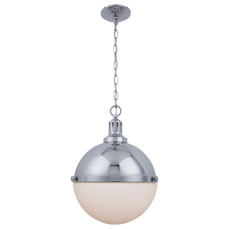 Luxury Modern Farmhouse Pendant, Polished Crome, ULB2002