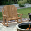 48" Natural Wood Indoor Outdoor Rocking Chair