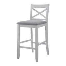 Acme Furniture - ACME Tobie Bar Chair, Gray 30" Set of 2 - Bar Stools and Counter Stools