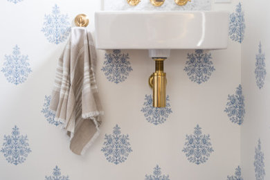Powder room - transitional powder room idea in Burlington