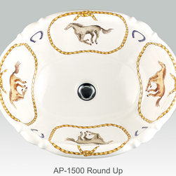 Hand Painted Drop-in Sinks by Atlantis Porcelain Art - Products