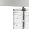 Cole 27.5" Fused Glass Cylinder LED Table Lamp, Set of 2, Clear