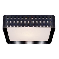 Precision Flush Mount, 2-Light, Square, Bronze, Clouded Glass, 12.5"W