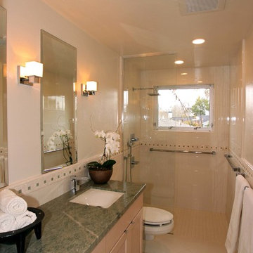 Aging In Place Bathroom with Level Entry Shower