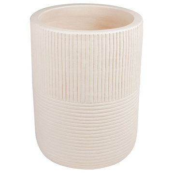 Serenity Textured Planter Set (1 Large and 1 Small) - White Outdoor Accessories