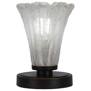 Luna 1-Light Table Lamp, Dark Granite/Fluted Italian Ice