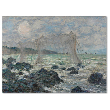 Monet 'Fishing Nets At Pourville' Canvas Art, 32 x 24