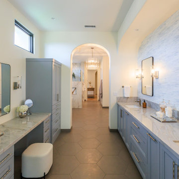 Dual Vanity Suite with Arched Passage