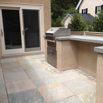 Upper patio and grill
