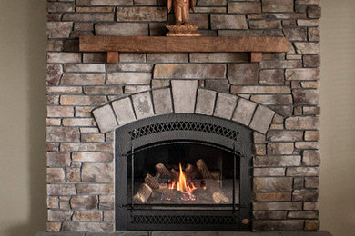 Inspiration for a rustic basement remodel in Seattle