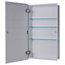18"W x 52"H Euroline Partially Recessed Mounted Bright Annealed Steel Framed
