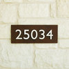 Curb Appeal Address Plaque w/ 5 Numbers, Rust