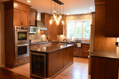 Country kitchen photo in Boston