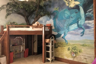 Example of a transitional kids' room design in Dallas