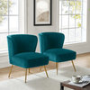 Upholstered Side Chair, Set of 2, Teal