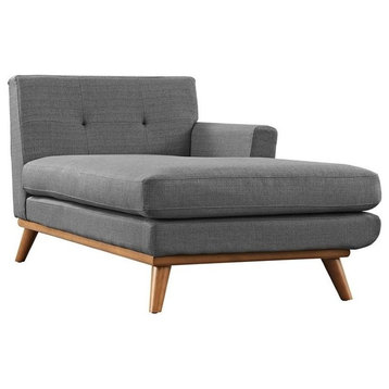 Hawthorne Collection Right Arm Chaise Lounge in Gray