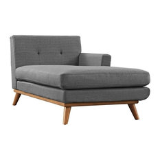 Hawthorne Collection Right Arm Chaise Lounge in Gray