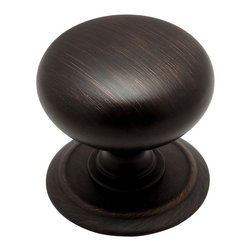 Cosmas - Cabinet Knob With Backplate, Oil Rubbed Bronze, Set of 10 - Cabinet And Drawer Knobs