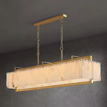 Linear Alabaster Chandelier – Dining Table & Kitchen Island | LINKORI