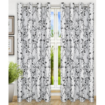 Meadow Lined Grommet Panel, Chrome, 50"x84"