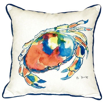 Dungeness Crab Extra Large Zippered Pillow 22x22