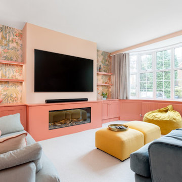 Playful Tones & Balance Lay-On Shaker Media Wall & Living Room Wall Panelling