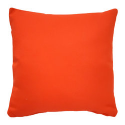 Pillow Decor - Neon Orange Throw Pillow 16x16 - Decorative Pillows