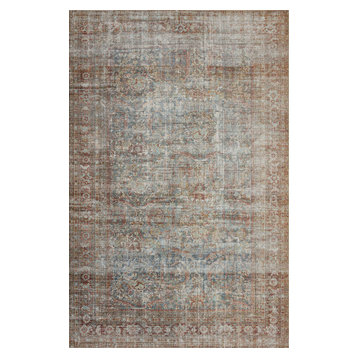 Chris Loves Julia x Loloi Jules Lagoon/Brick 7'-6" x 9'-6" Area Rug