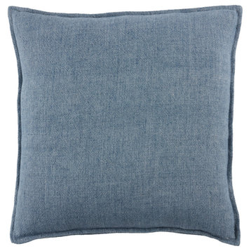 Jaipur Living Blanche Solid Blue Polyester Pillow 20"