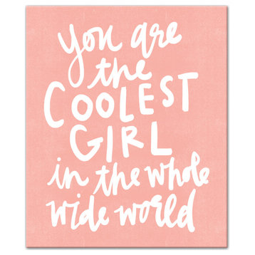 Coolest Girl in the World 20x24 Canvas Wall Art