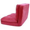 Loungie Micro-Suede Convertible Flip Chair/Sleeper Dorm Couch Lounger, Fuchsia