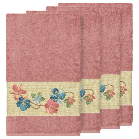 Caroline 4 Piece Embellished Bath Towel Set