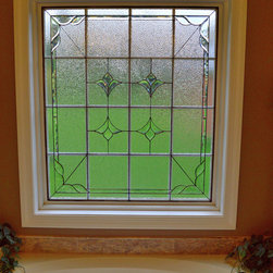 Traditional Bath Window - Stained Glass Panels