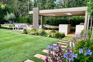 Design ideas for a contemporary patio in Cheshire.