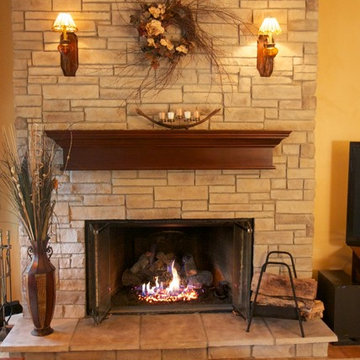 Stone Fireplaces Before & After