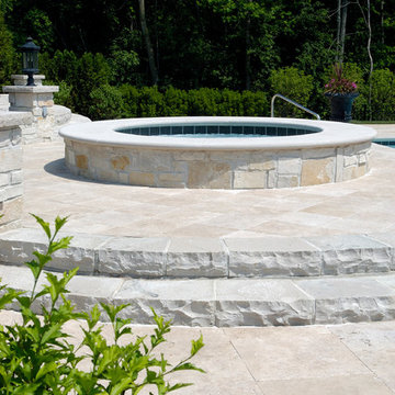Swimming Pool with Separate Elevated Hot Tub
