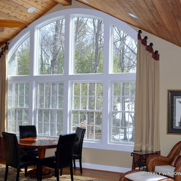 Drapery Panels for Large Arch Window Severna Park, MD -  McFeely Window Fashions