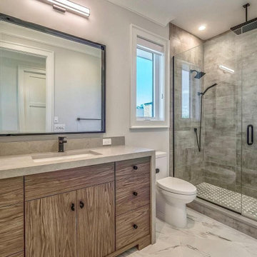 Neutral Yet Bold Bathroom Remodel in Los Angeles, CA