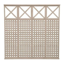 Yardistry - Panels: 1.5 in. x 78.5 in. x 6.45 ft. Four High Lattice X Privacy Panel YM11515 - Home Fencing And Gates
